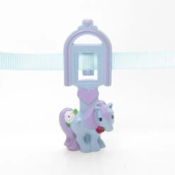 Hasbro Blue Belle My Little Pony 1984 McDonald's Bookmark -Hasbro Fun Toys Blossom my little pony bookmark on blue ribbon choker necklace 43213d9c 7ae8 4a0c 9c8b 457084c2694b