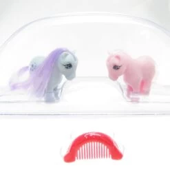 Hasbro Miniature Blue Belle & Cotton Candy World's Smallest My Little Pony Retro Toy Set -Hasbro Fun Toys Blue belle cotton candy miniature ponies red comb