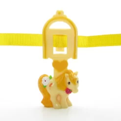 Hasbro Butterscotch My Little Pony 1984 McDonald's Bookmark -Hasbro Fun Toys Butterscotch my little pony bookmark ribbon choker necklace