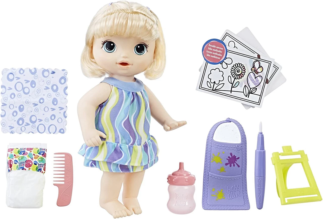 Hasbro Baby Alive Finger Paint Baby: Blonde Hair Doll