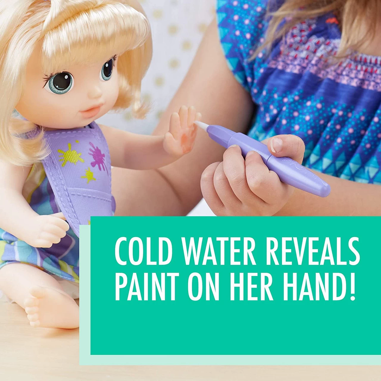 Hasbro Baby Alive Finger Paint Baby: Blonde Hair Doll 6 Hasbro Baby Alive Finger Paint Baby: Blonde Hair Doll - Image 4