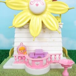 Hasbro Charmkins Flower Mill Play Set Windmill With Whippoorwill, Chrysanthemum & Furniture -Hasbro Fun Toys Charmkins chrysanthemum doll whippoorwill flower mill toy