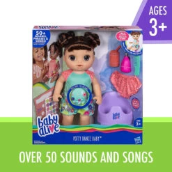 Hasbro Baby Alive Potty Dance Talking Baby Doll With Brown Hair -Hasbro Fun Toys E0610 Baby Alive Potty Dance Baby 1 44704.1654282907