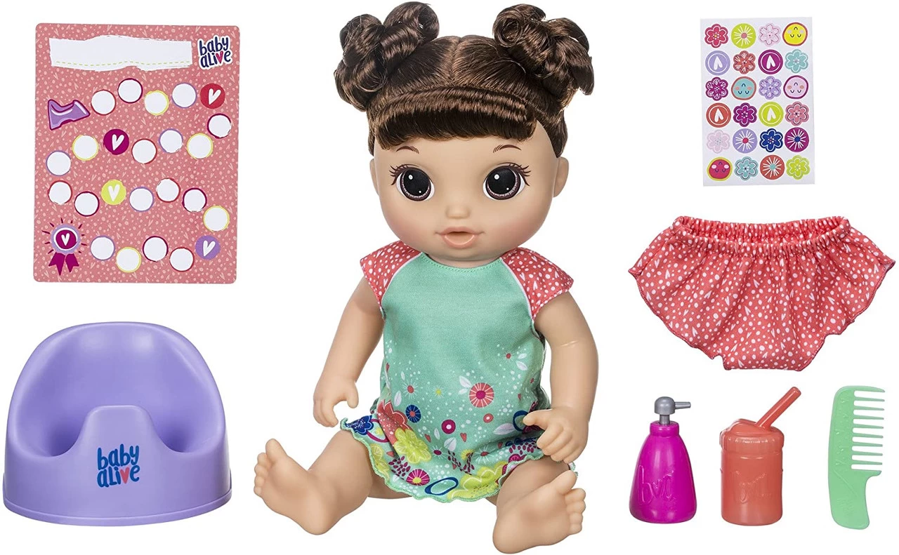 Hasbro Baby Alive Potty Dance Talking Baby Doll With Brown Hair