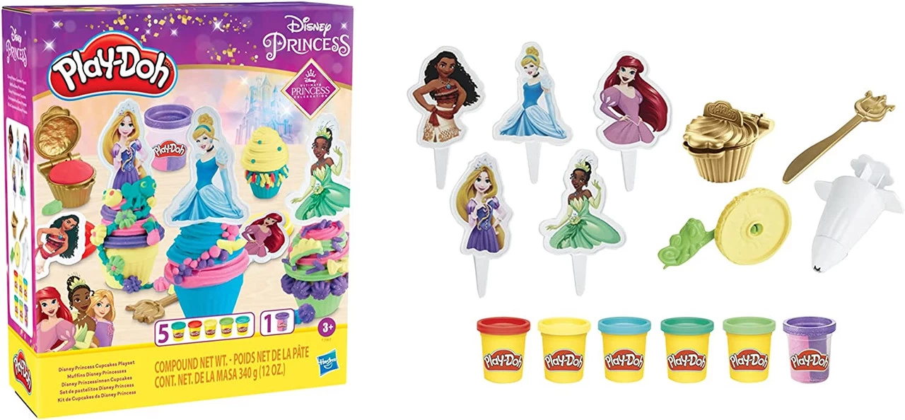 Hasbro Play-Doh Disney Princess Cupcakes Playset 3 Hasbro Play-Doh Disney Princess Cupcakes Playset