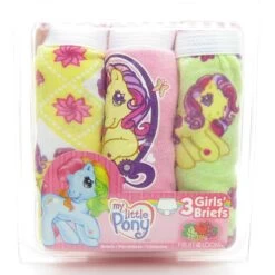 Hasbro My Little Pony G3 Girls' Underwear Set Of 3 Panties With Royal Bouquet -Hasbro Fun Toys G3 my little pony fruit of the loom underwear size 8 girls