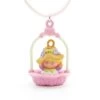 Hasbro Lilybelle With Sweetheart Swing Charmkins Pendant Necklace -Hasbro Fun Toys Lilybelle charmkins sweetheart swing necklace pink silk cord vintage charm