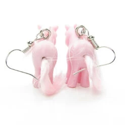 Hasbro Cotton Candy Retro My Little Pony Earrings -Hasbro Fun Toys My little pony earrings cotton candy pink brushable hair