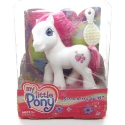 Hasbro Strawberry Swirl G3 My Little Pony Glitter Celebration Ponies - New In Box -Hasbro Fun Toys My little pony g3 strawberry swirl MIP new in box