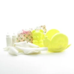 Hasbro Doodles & Noodles Newborn Twins G1 My Little Pony Set With Accessories 11 Hasbro Doodles & Noodles Newborn Twins G1 My Little Pony Set With Accessories -Hasbro Fun Toys My little pony snail rocker nightgowns baby bottles teddy bear brush