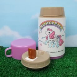 Hasbro My Little Pony Lunch Box With Thermos Vintage 1987 Peek-A-Boo Baby Ponies -Hasbro Fun Toys My little pony thermos yum yum aladdin lunch box