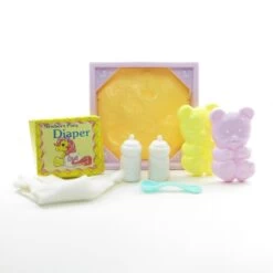 Hasbro Big Top & Toppy Newborn Twins G1 My Little Pony Set With Accessories -Hasbro Fun Toys Newborn twins sandbox pony diaper box bottles brush