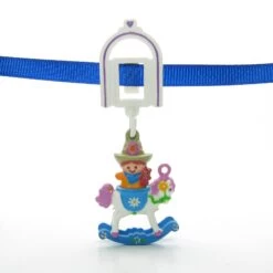 Hasbro Johnny Jump-Up Charmkins Charm With Lazy Daisy Rocking Horse -Hasbro Fun Toys Royal blue ribbon choker necklace 6c94939e a105 440b 9de5 05148d0e6bba