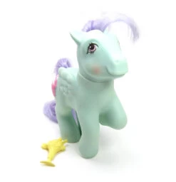 Hasbro Peppermint Crunch Sundae Best Vintage G1 My Little Pony -Hasbro Fun Toys Sundae Best My Little Ponies Peppermint Crunch with Hair Clip Barrette