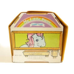 Hasbro My Little Pony G1 Show Stable Carry Case -Hasbro Fun Toys Vintage 1983 carry case bow tie sea shell ponies