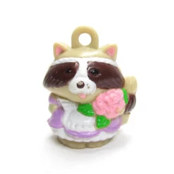 Hasbro Rosie Raccoon Charmkins Charm With Elastic Stocking Garter -Hasbro Fun Toys Vintage Charmkins charm rosie raccoon pink sock garter belt