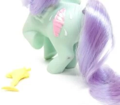 Hasbro Peppermint Crunch Sundae Best Vintage G1 My Little Pony -Hasbro Fun Toys Vintage G1 My Little Pony Aqua Blue Purple Hair