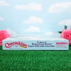 Hasbro Charmkins Brown Eyed Susan Paper Doll With Yarn Hair Boxed Set With Clothes -Hasbro Fun Toys Vintage charmkins paper doll boxed set brown eyed susan clothes