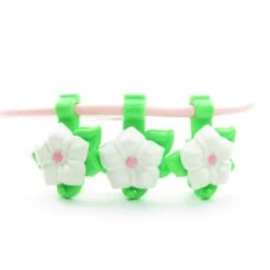 Hasbro Flower Necklace Jewelry Hanger For Charmkins Charms -Hasbro Fun Toys White flower charms jewelry hangers for charmkins charms
