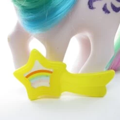 Hasbro Windy My Little Pony Vintage G1 Rainbow Hair Unicorn With Accessories -Hasbro Fun Toys Yellow shooting star brush windy my little pony